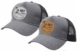 Charcoal Heathered Cap with Tip Scene design