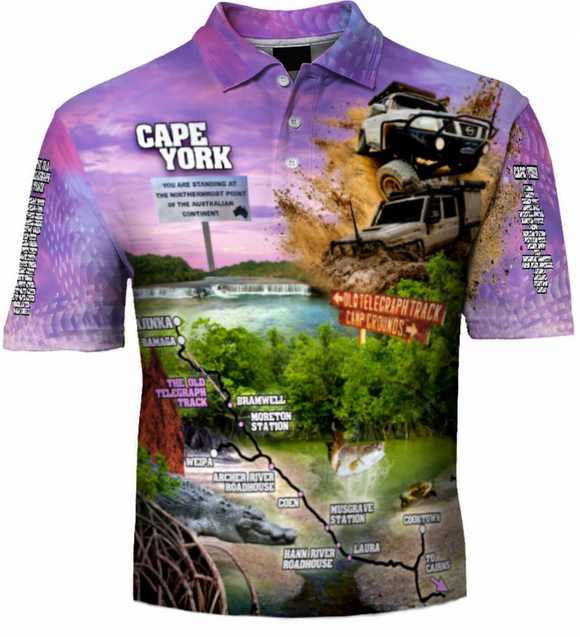 Epic 4WD Lilac Kids Short Sleeve Sublimated Polo