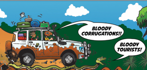 Bloody Corrugations Sticker 195mm x 55mm