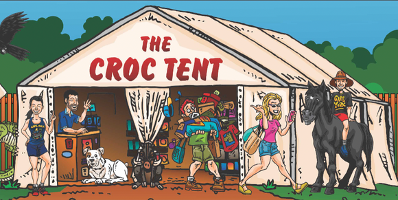 Croc Tent Sticker 195mm x 55mm