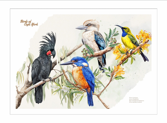 Birds of Cape York Cotton Tea Towel