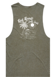 Red Roads and Salty Souls AS Lats Tank - Moss and Charcoal