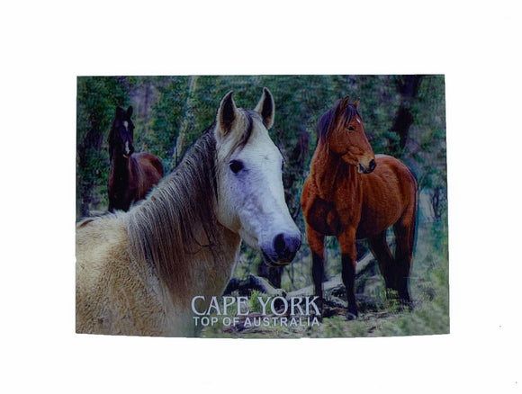 Horses 3D Postcard