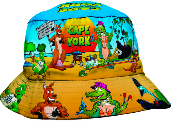 Cape York Cartoon Bucket Hat