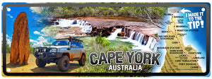 Number Plate - Collage : Map, 4WD, fruitbat Falls